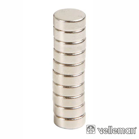Conjunto 10 Ímanes Redondos 8mm VELLEMAN