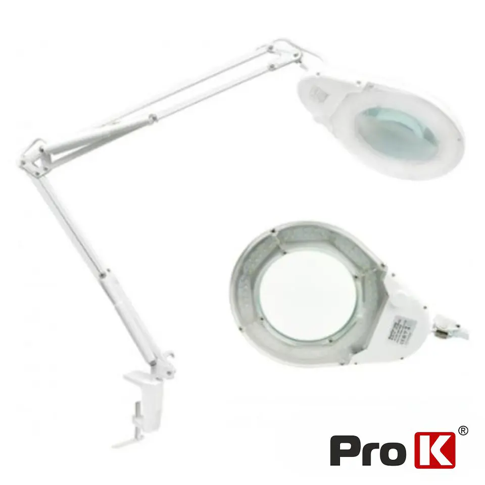 CANDEEIRO COM LUPA BANCADA 5 DIOPTRIAS 80 LEDS 7W PROK 1