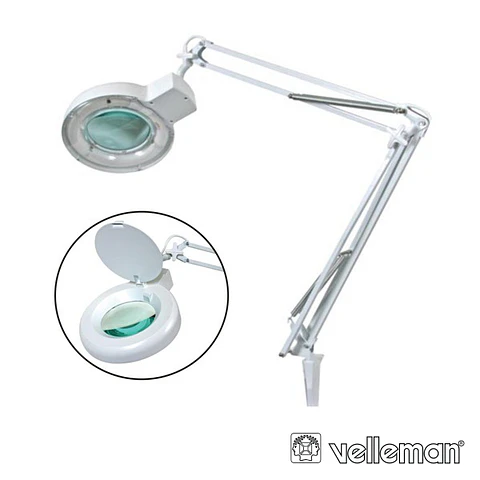 CANDEEIRO COM LUPA BANCADA 8 DIOPTRIAS 22W BRANCO