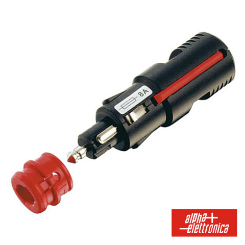 FICHA ISQUEIRO MACHO COM FUSIVEL 8A