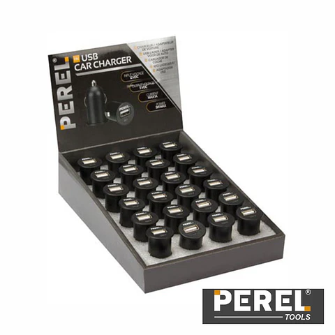Expositor COM 24 Adaptadores Isqueiro 5V/1A PEREL