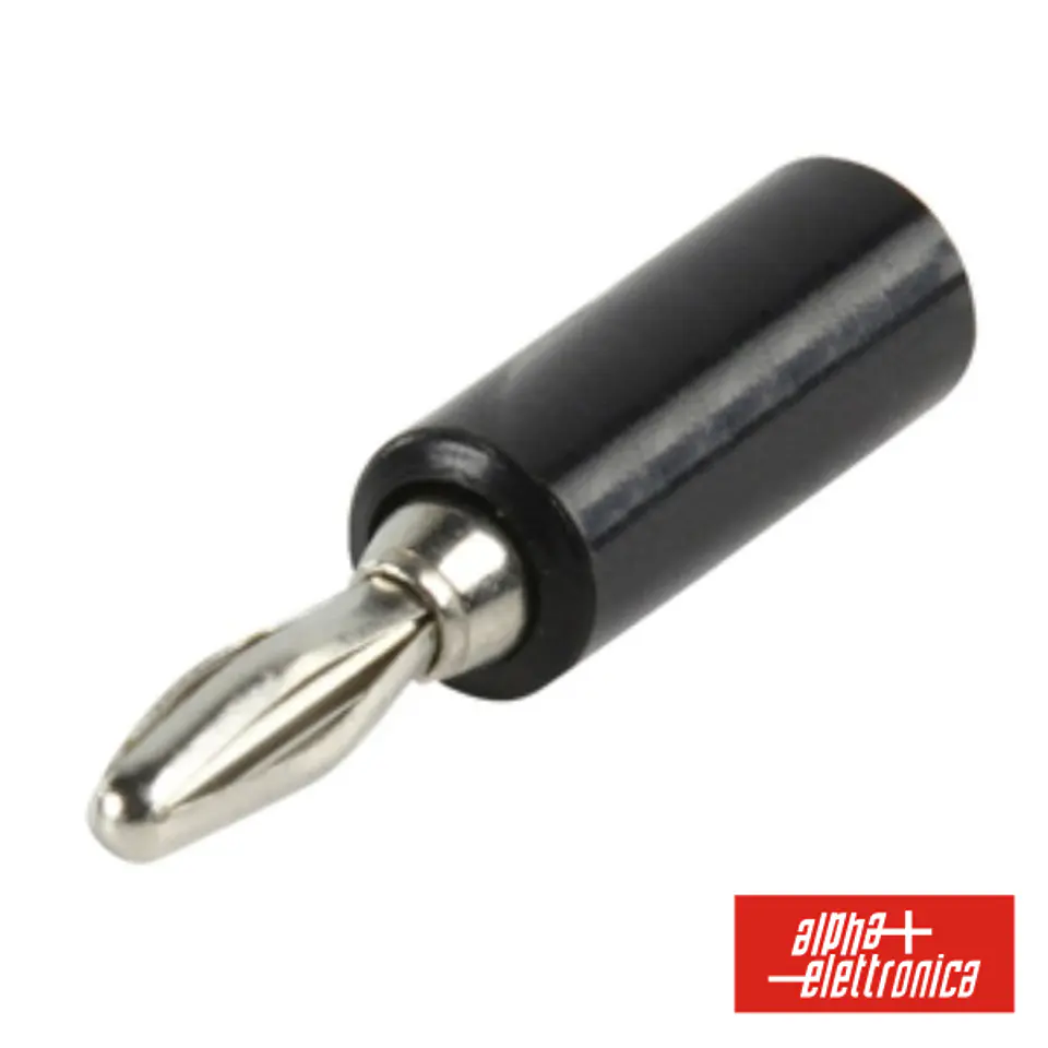 FICHA BANANA 4MM MACHO PRETA 1