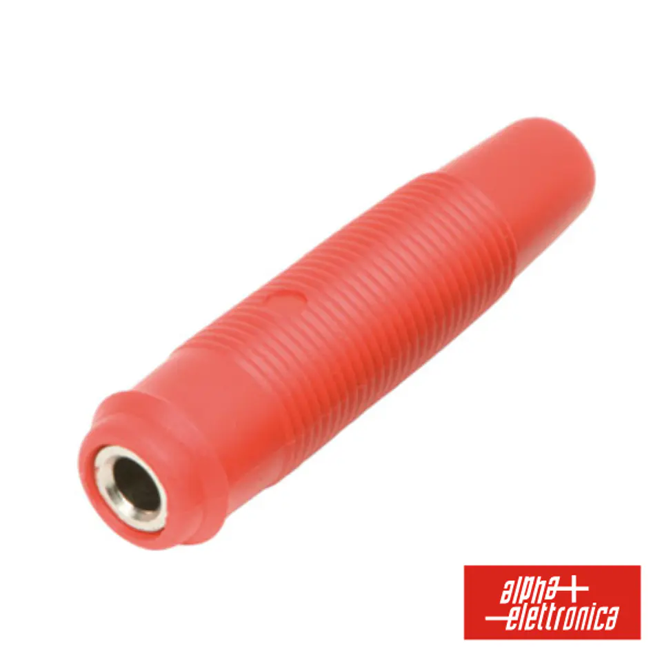 FICHA BANANA 4MM FÊMEA VERMELHA 1