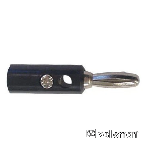 FICHA BANANA 4MM PRETA VELLEMAN
