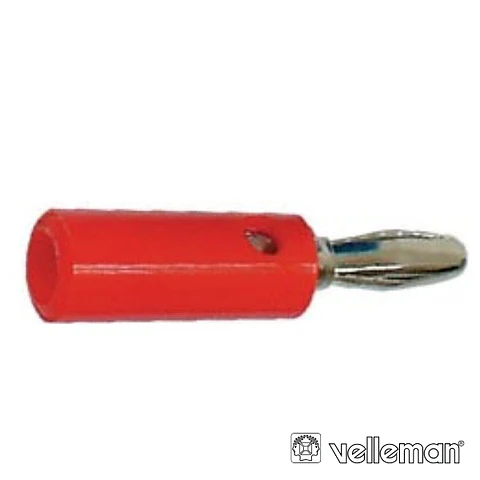 FICHA BANANA 4MM VERMELHA VELLEMAN