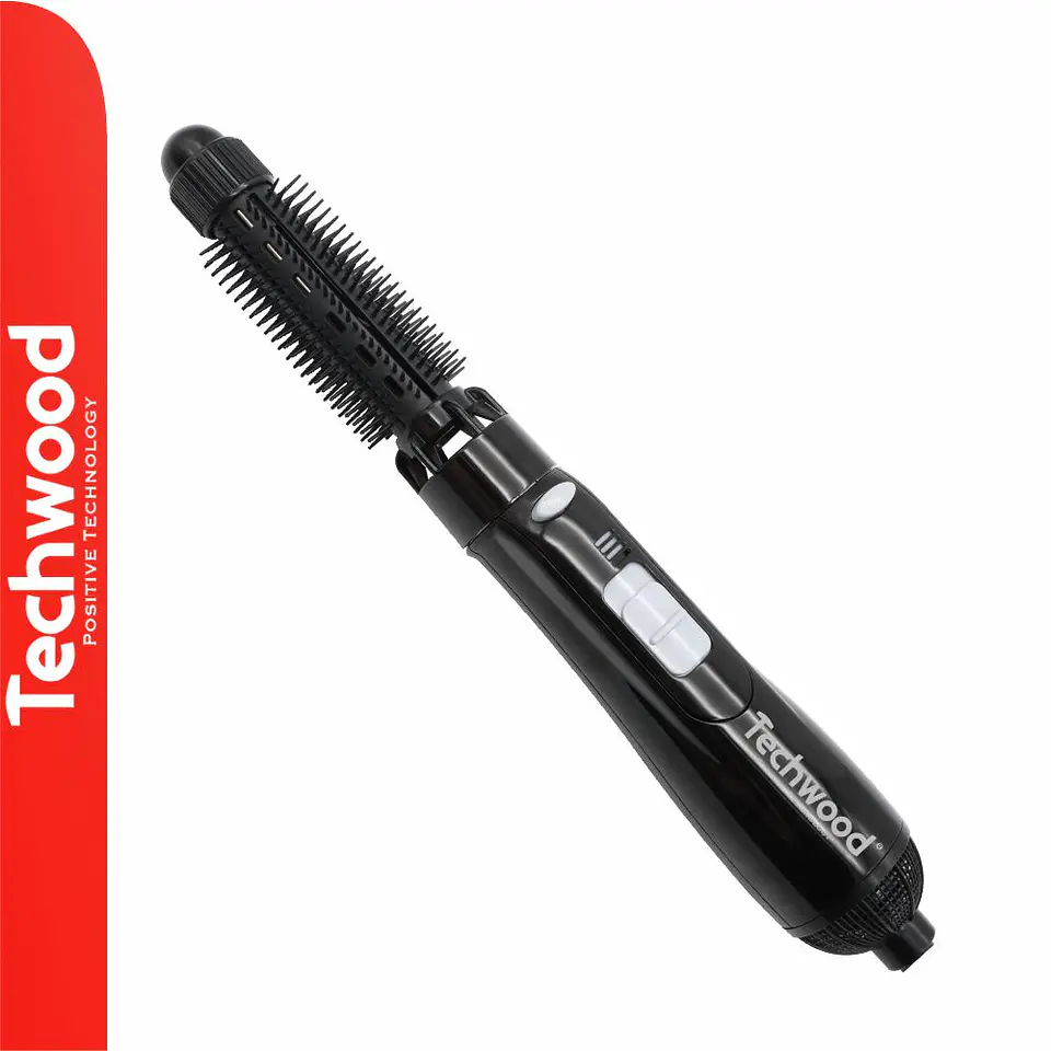 Escova Alisadora de Cabelo Rotativa 800W TECHWOOD 1