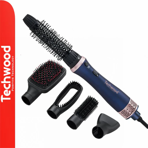 Escova Alisadora de Cabelo COM 5 Acessórios 600-700W TECHWOOD