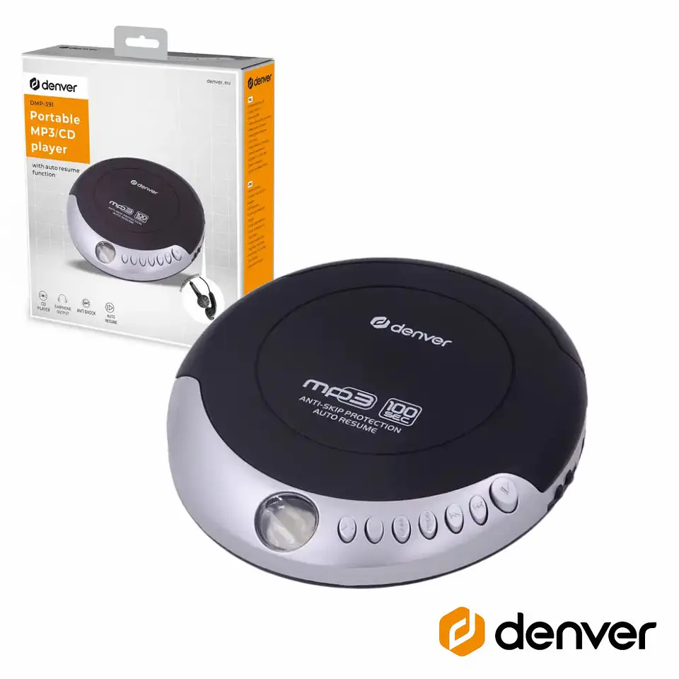 Leitor CD Portátil DISCMAN CD/MP3 DENVER 1