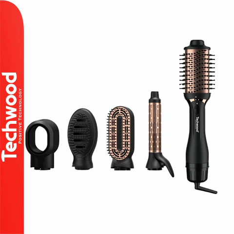 Secador De Cabelo 1200W Multifunções 5 em 1 TECHWOOD