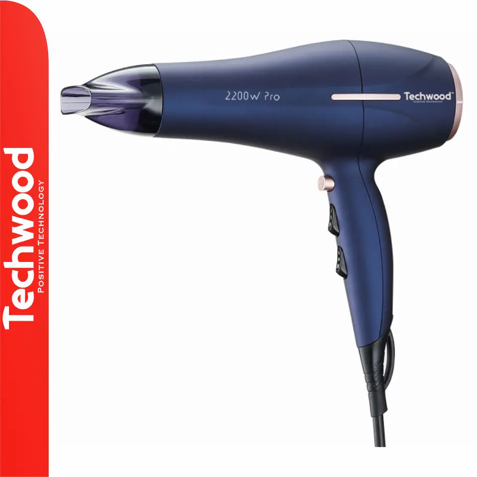 Secador de Cabelo 2200W Azul TECHWOOD 1