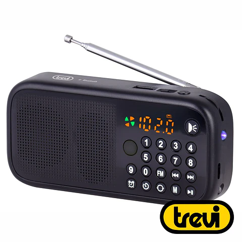 Rádio Portátil LCD AM/FM Bluetooth USB / MicroSD TREVI