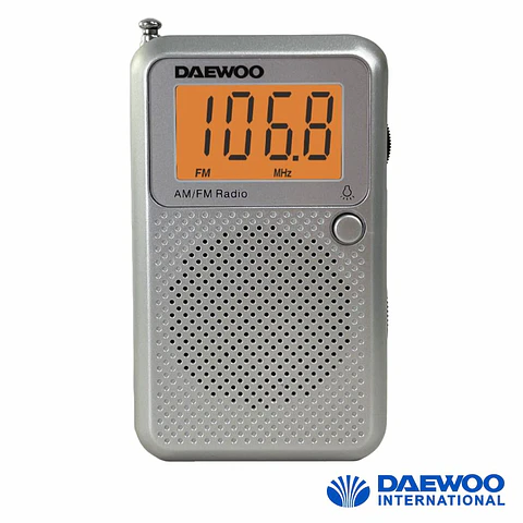 Rádio Portátil AM/FM COM LCD Cinzento DAEWOO