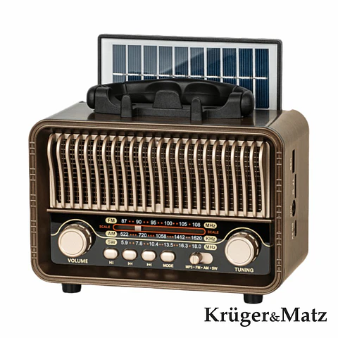 Rádio Portátil AM/FM/SW /BT/USB/MicroSD COMPainel Solar