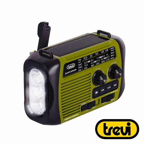 Rádio Solar AM/FM/SW/BT/SD Dínamo TREVI