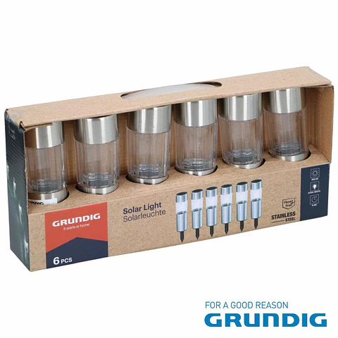 Candeeiro Solar 4,5x15cm LED 6x GRUNDIG
