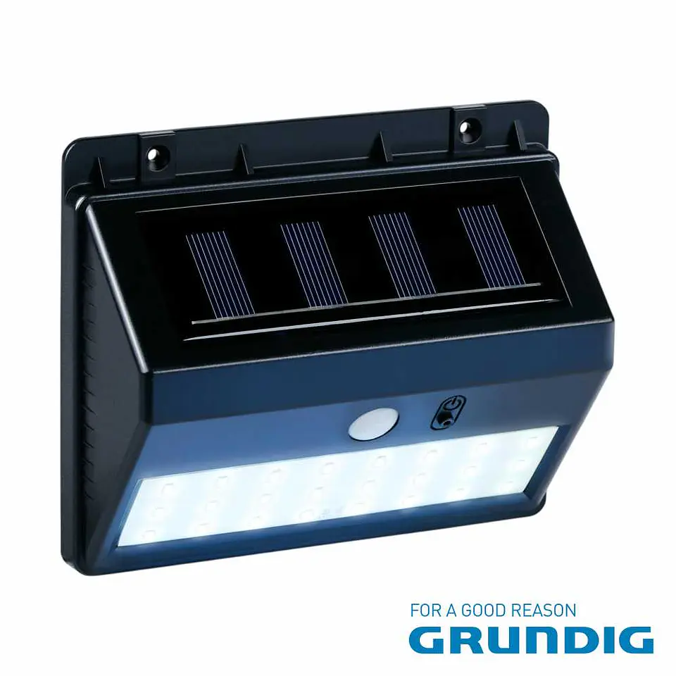 Aplique LED Solar COM Sensor Movimento PIR GRUNDIG 1