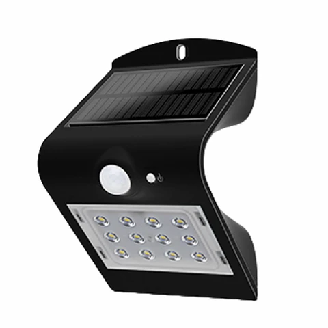 Aplique Exterior Solar 1.5W IP65 COM Sensor Movimento PIR