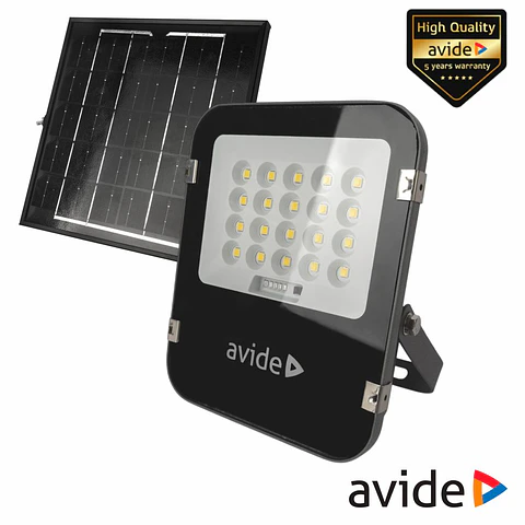 Foco LED Solar 50W 6400K 700lm IP65 COM Comando AVIDE