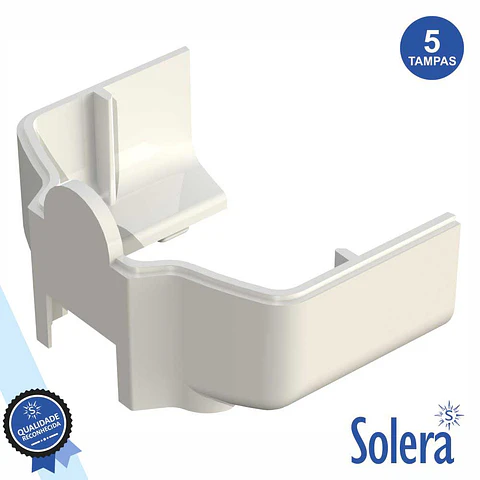 CONJUNTO 5 TAMPAS P/ CALHA TÉCNICA PVC SOLERA