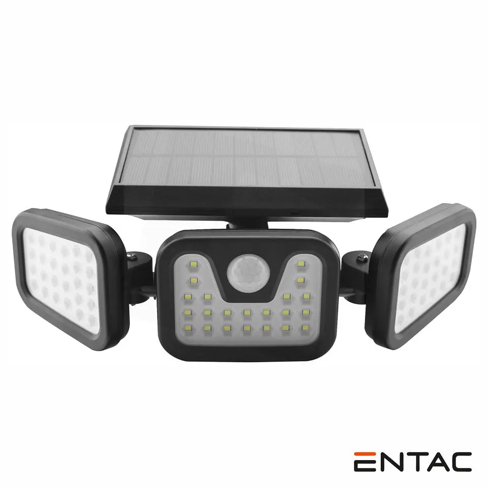 Candeeiro Exterior 15W COM Sensor PIR Painel Solar ENTAC 1