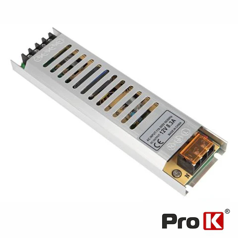 Fonte de Alimentação Industrial Slim 12V 100W 8.3A PROK