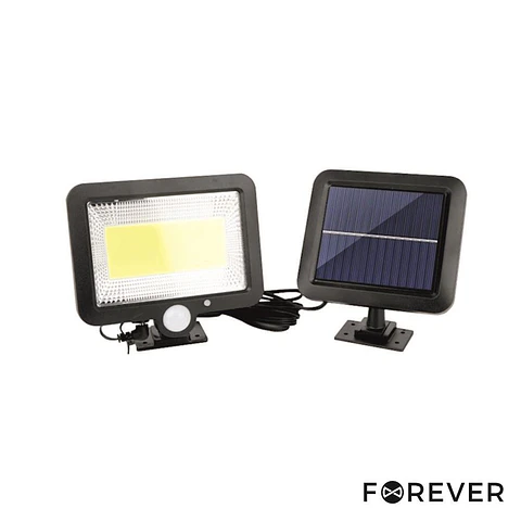 Candeeiro Exterior 8W 600lm 6000K COM Sensor PIR Painel Solar