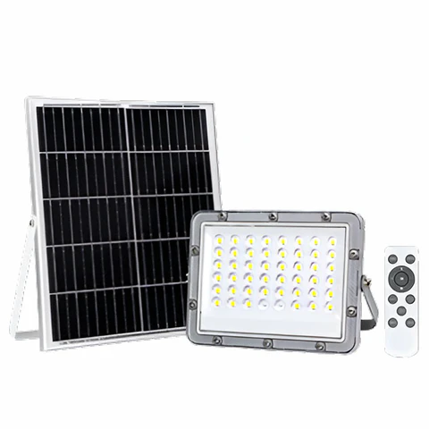 Foco LED COM Painel Solar 60W 4000K 1200lm Cinzento