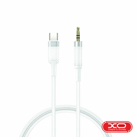 Cabo USB-C Macho P/ Jack 3.5mm Macho 1m Branco XO