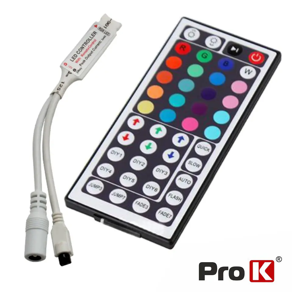 CONTROLADOR P/ FITA LEDS RGB 12V COMCOMANDO PROK 1