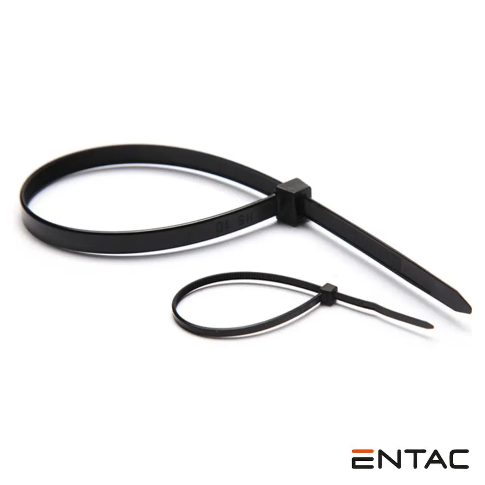 Conjunto 50 Braçadeiras Nylon 4.8x300mm Preto ENTAC 1