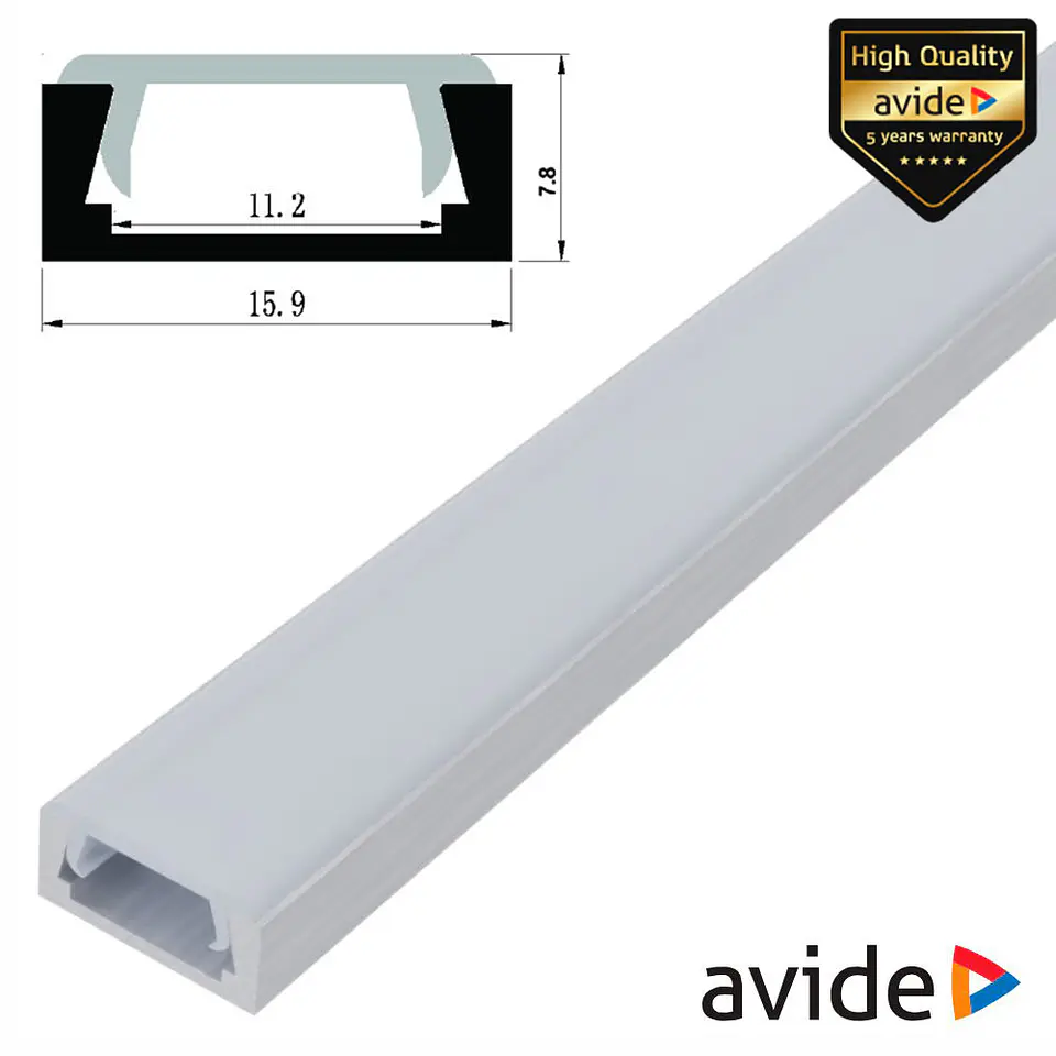 Perfil De Alumínio P/ Fita LED 1m AVIDE 1