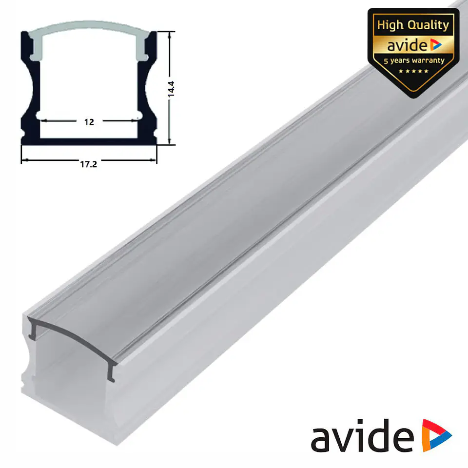 Perfil De Alumínio P/ Fita LED 1m AVIDE 1