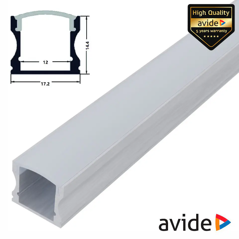 Perfil De Alumínio P/ Fita LEDS 1m AVIDE 1