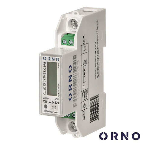 Contador de Energia 230V/100A 1 Módulo P/ Calha Din ORNO