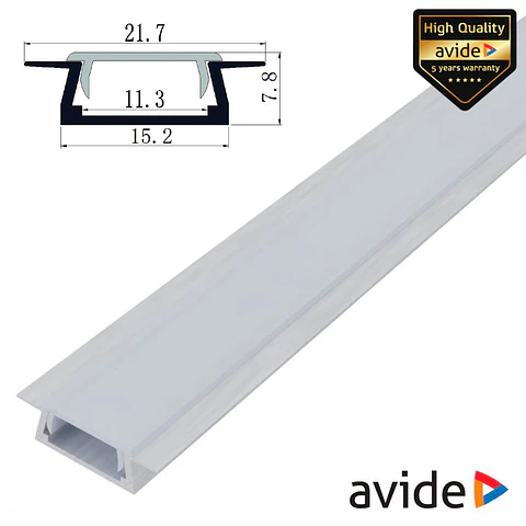 Perfil De Alumínio COM Abas P/ Fita LED 2m AVIDE