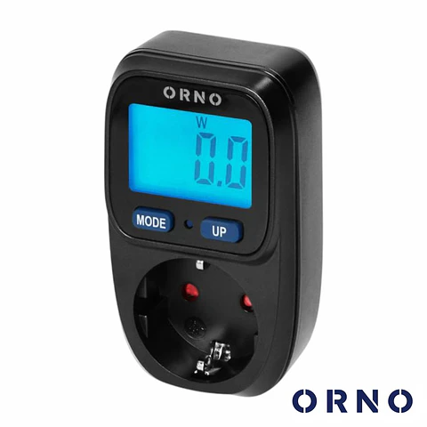 Contador De Energia 230V/16A COM Tomada Preto ORNO