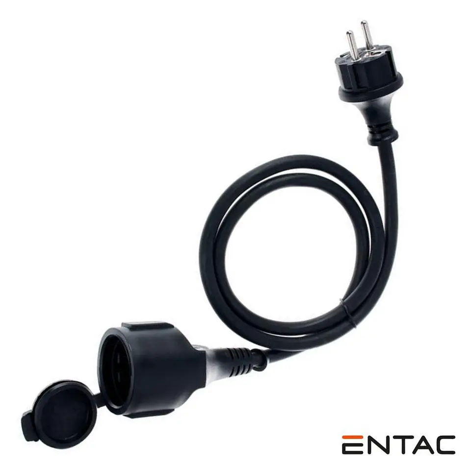 Cabo Extensão Tomada Elétrica COM 1 Saída 10m Preto ENTAC 1