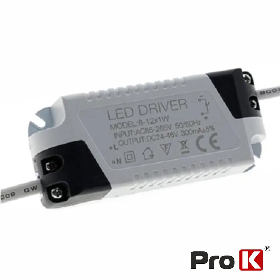 Fonte De Alimentação P/ LED 8-12W 24-46V PROK 1