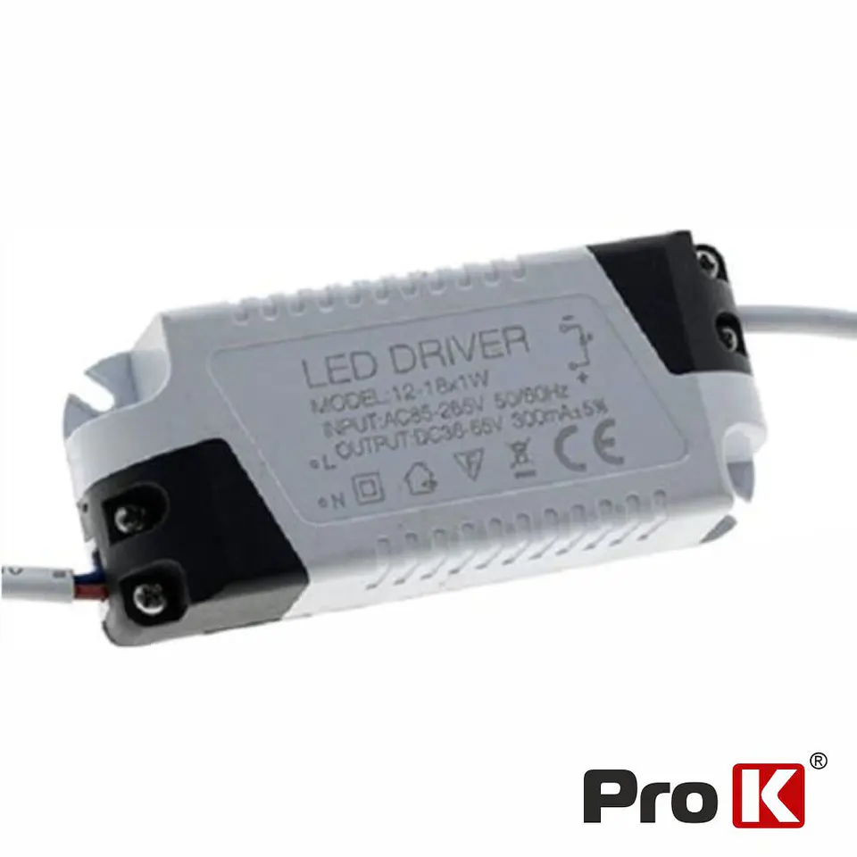 Fonte De Alimentação P/ LED 13-18W 36-65V PROK 1