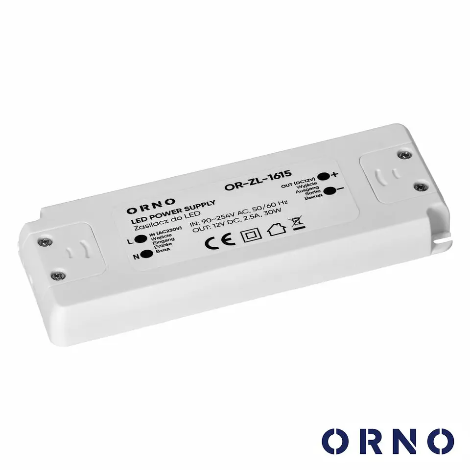 Fonte De Alimentação Fixa 2.5A 30W 12V ORNO 1