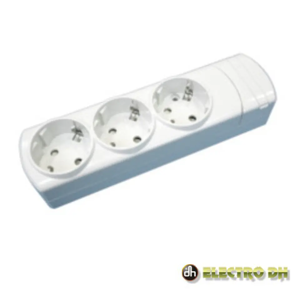 TOMADA ELÉTRICA COM 3 SAÍDAS SCHUKO EDH 1