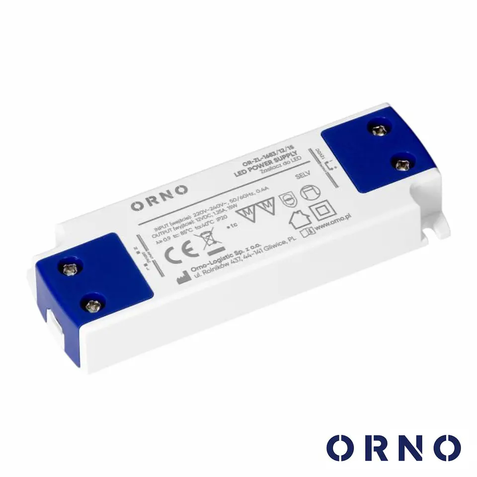 Fonte De Alimentação 12VDC 15W ORNO 1