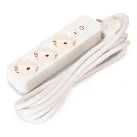 Extensão Elétrica 3x Schuko COM Interruptor 3m 3G1.5