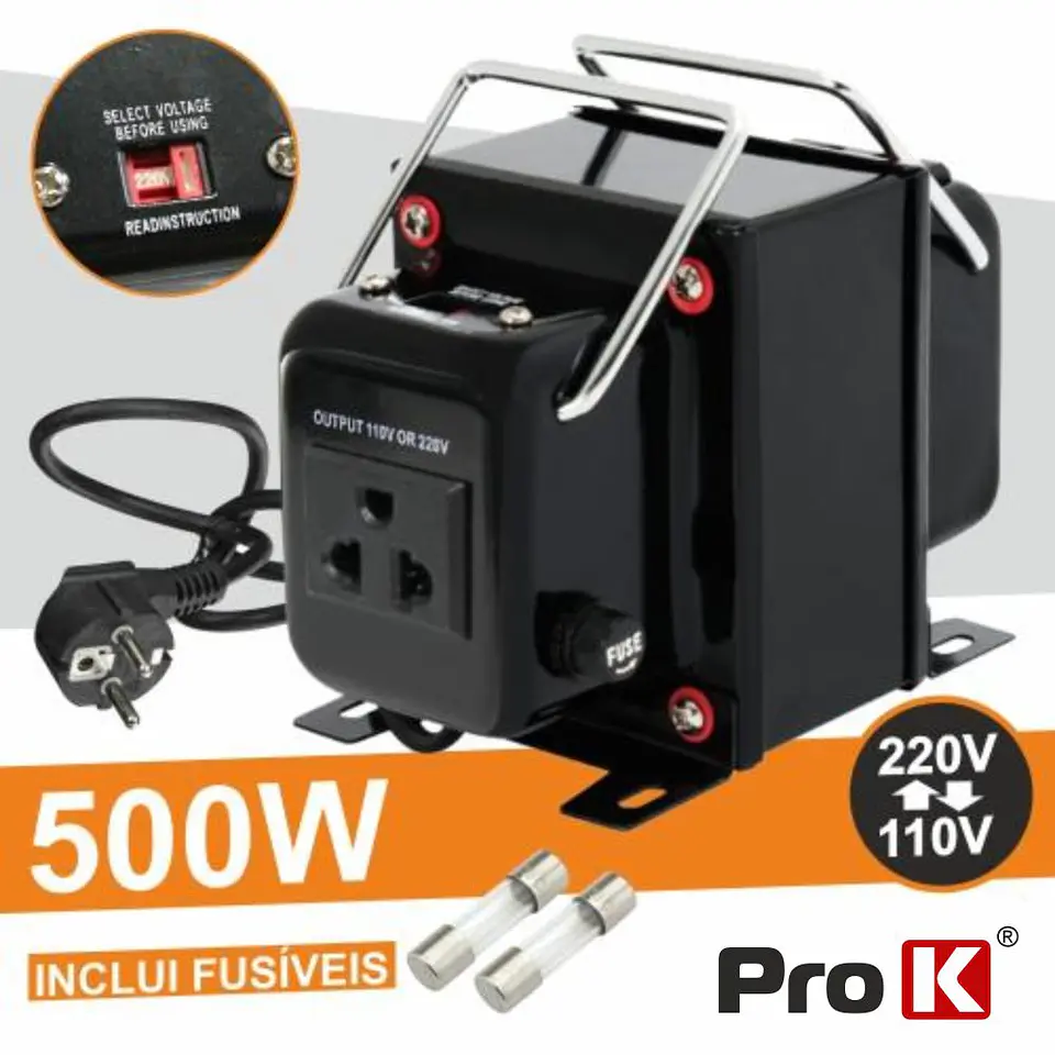 ALIMENTADOR 110V-220V / 220V-110V 500W PROK 1