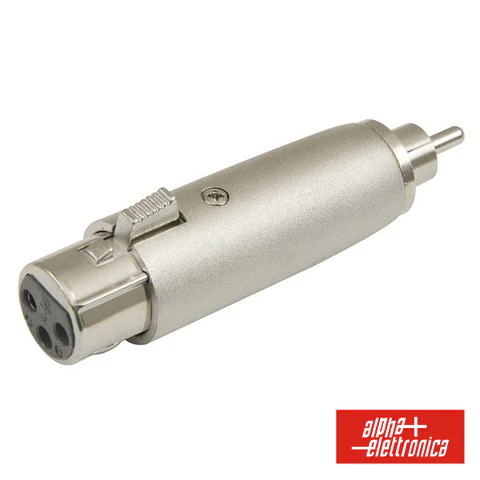 FICHA ADAPTADORA XLR 3P FÊMEA /  RCA MACHO