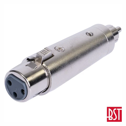 Ficha Adaptadora XLR 3p Fêmea / Rca Macho BST