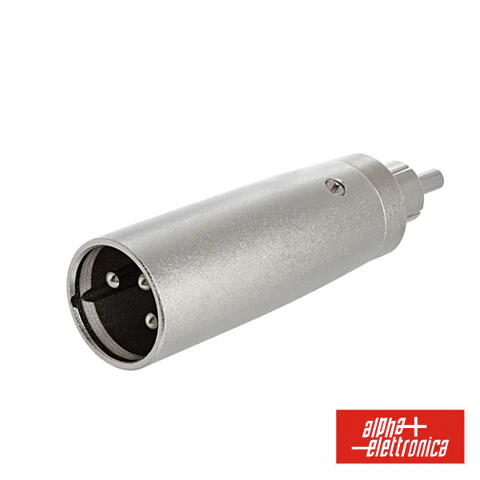 FICHA ADAPTADORA XLR 3P MACHO / RCA MACHO