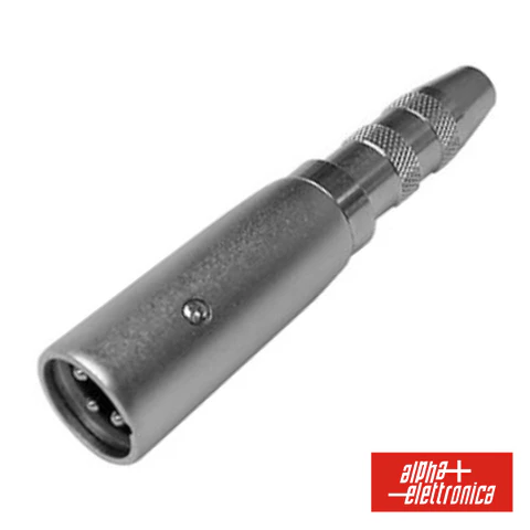 FICHA ADAPTADORA XLR 3P MACHO / JACK 6.35MM MONO FÊMEA COMBLO