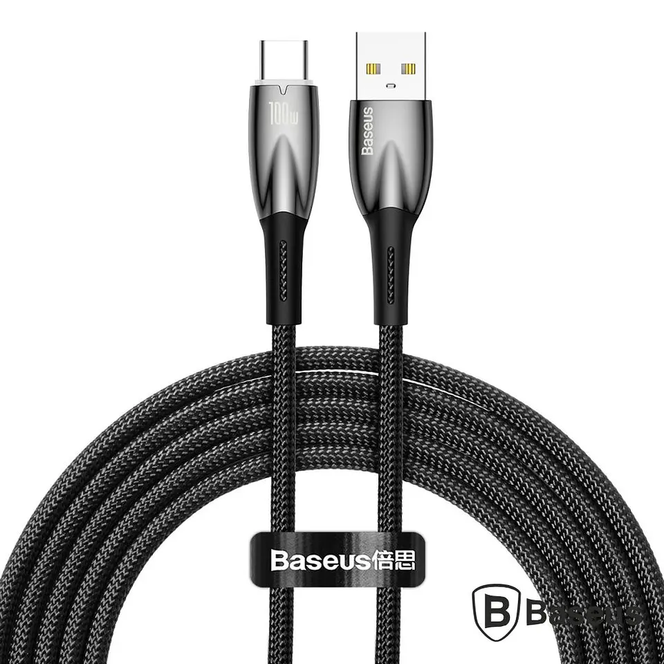 Cabo USB-A Macho P/ USB-C Macho 100W 2m Glimmer BASEUS 1