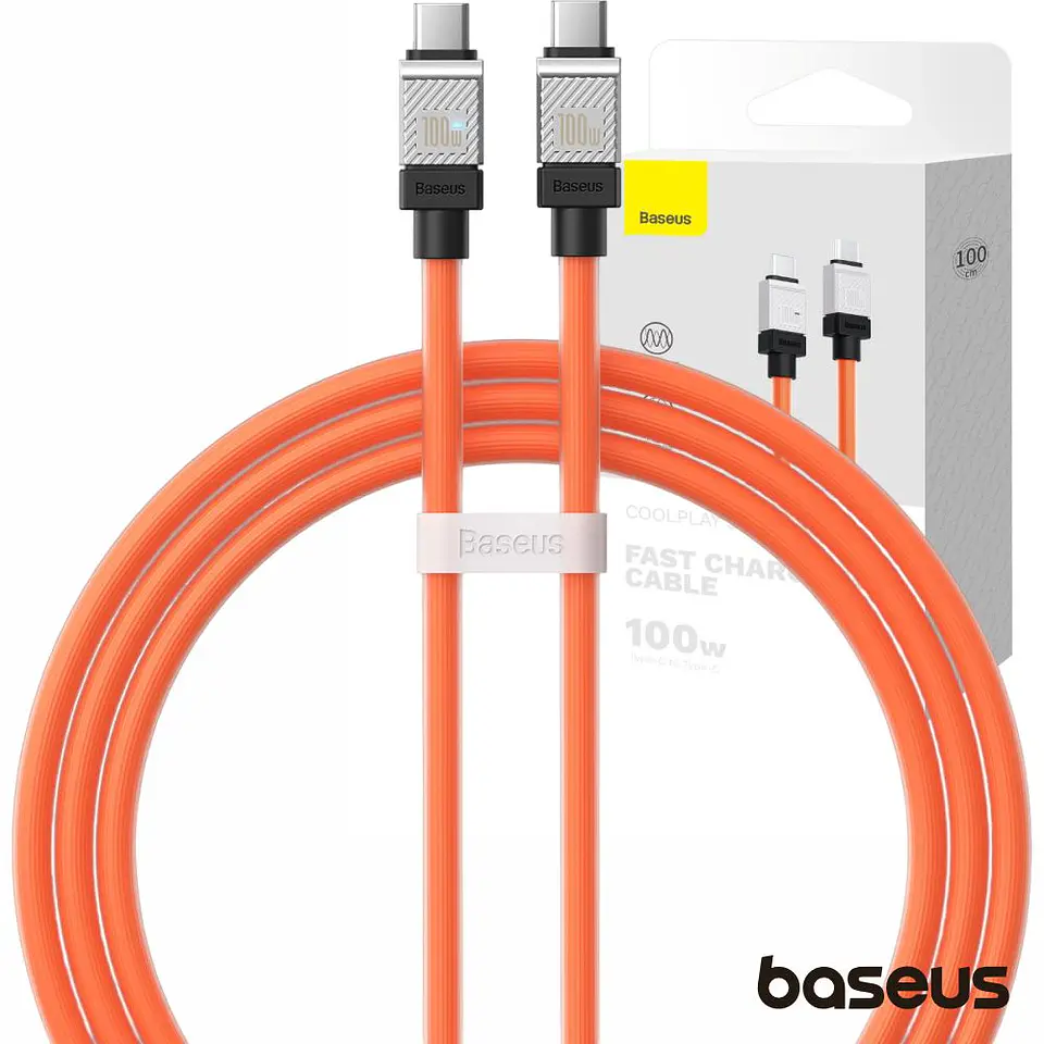 Cabo USB-C Macho P/ USB-C Macho 100W PD 1m Coolplay BASEUS 1